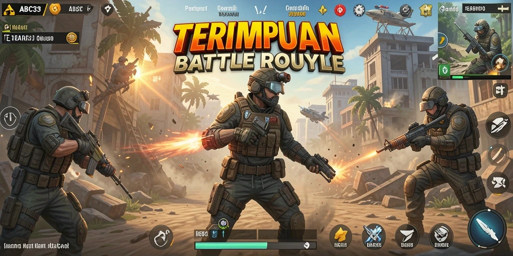 Tangkapan layar dari gameplay seru ABC33 Battle Royale.