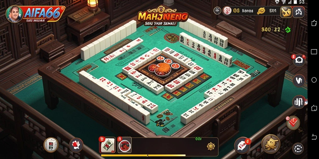 Tampilan gameplay AIFA66 yang menampilkan keseruan Mahjong.