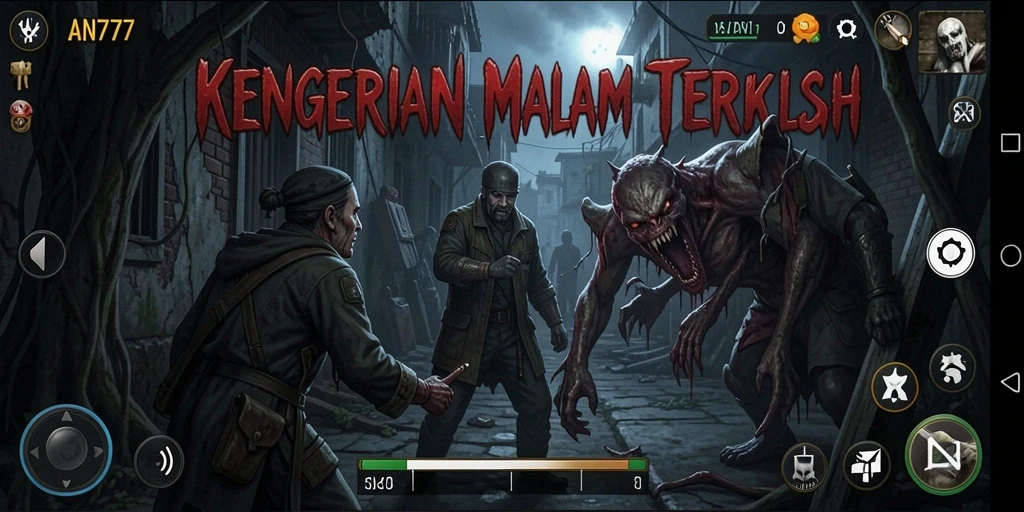 Tampilan gameplay menyeramkan dalam AN777 yang akan menggugah adrenalin Anda.