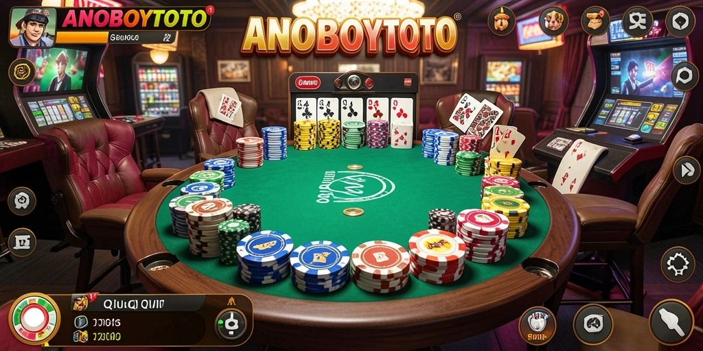 Screenshot gameplay ANOBOYTOTO menunjukkan keseruan bermain QiuQiu.