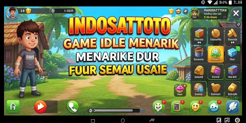 Screenshot gameplay INDOSATTOTO menampilkan pengalaman bermain Idle yang mengasyikkan.