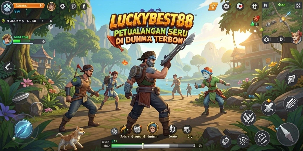 Gameplay LUCKYBEST88 menunjukkan dunia terbuka yang luas dan interaktif.