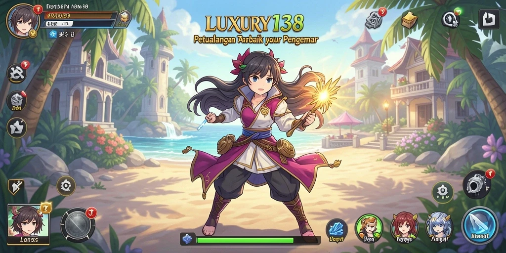 Tampilan gameplay menarik dari LUXURY138 dengan karakter Anime yang dinamis.