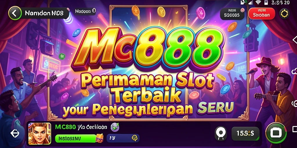 Screenshot gameplay MC888 menampilkan slot yang penuh warna dan menarik.