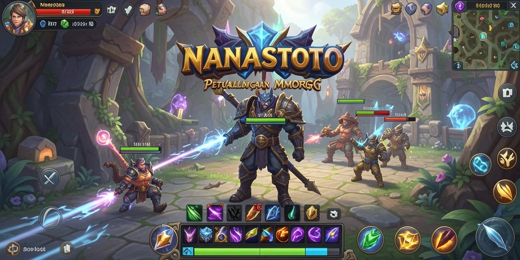 Tampilan gameplay seru dan menawan dari NANASTOTO dengan petualangan MMORPG.