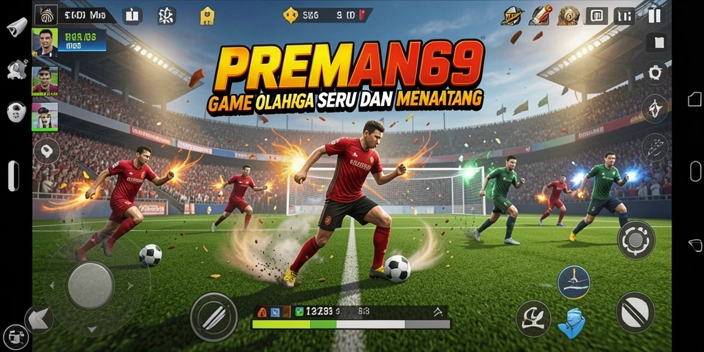 Tampilan mengesankan gameplay olahraga di PREMAN69.