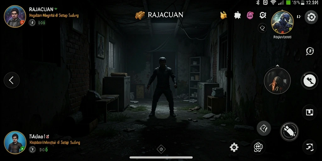 Pengalaman gameplay RAJACUAN yang mencekam dan penuh ketegangan.