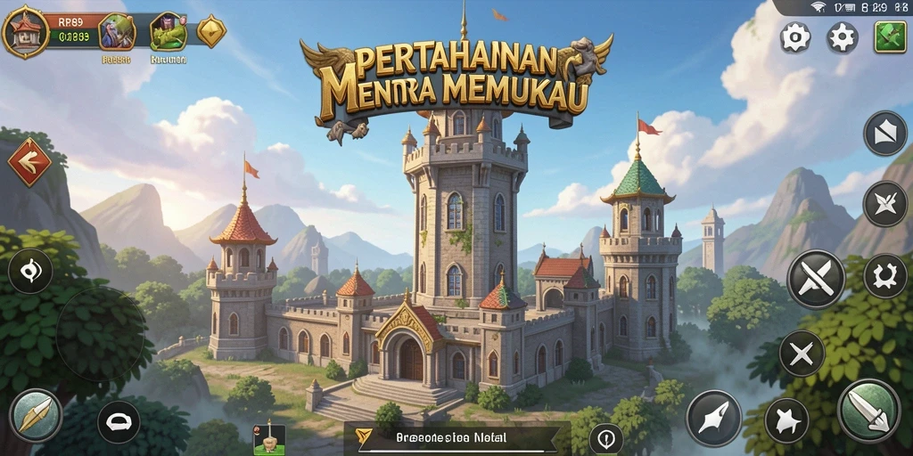Tampilan gameplay RR89 yang mendebarkan dengan visual menara pertahanan.