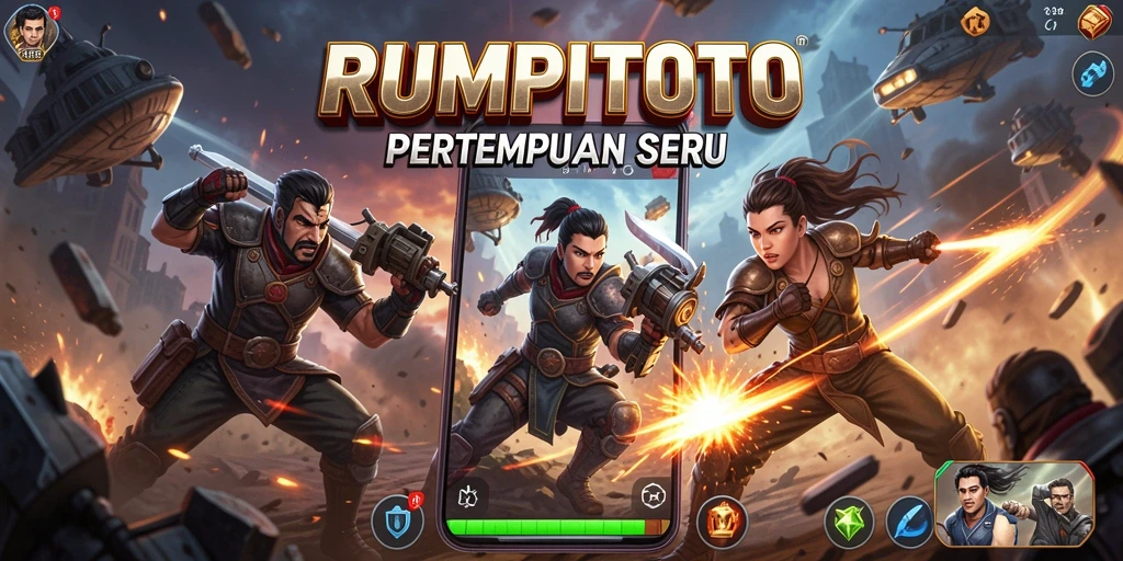 Tangkapan layar RUMPITOTO menunjukkan aksi menegangkan dalam pertempuran.