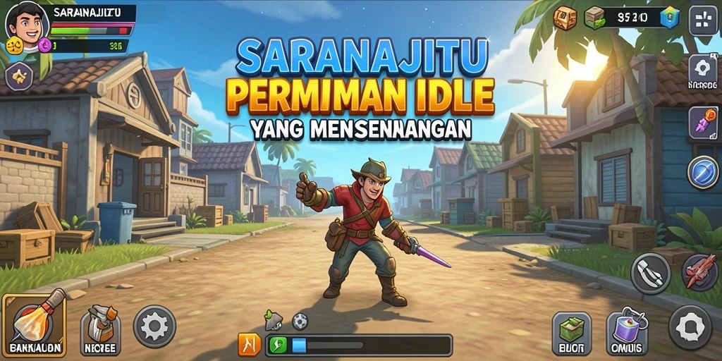 Tampilan gameplay SARANAJITU yang menarik dan interaktif.