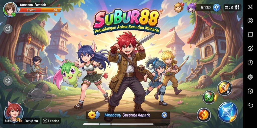 Tampilan gameplay SUBUR88 yang menampilkan petualangan Anime seru.