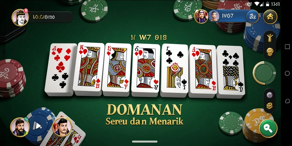 Screenshot utama W67 menampilkan gameplay menarik dari permainan Domino.