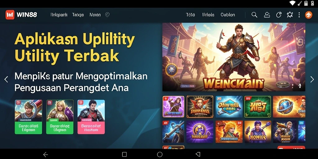 Tampilan antarmuka aplikasi WIN88 yang ramah pengguna dan intuitif.