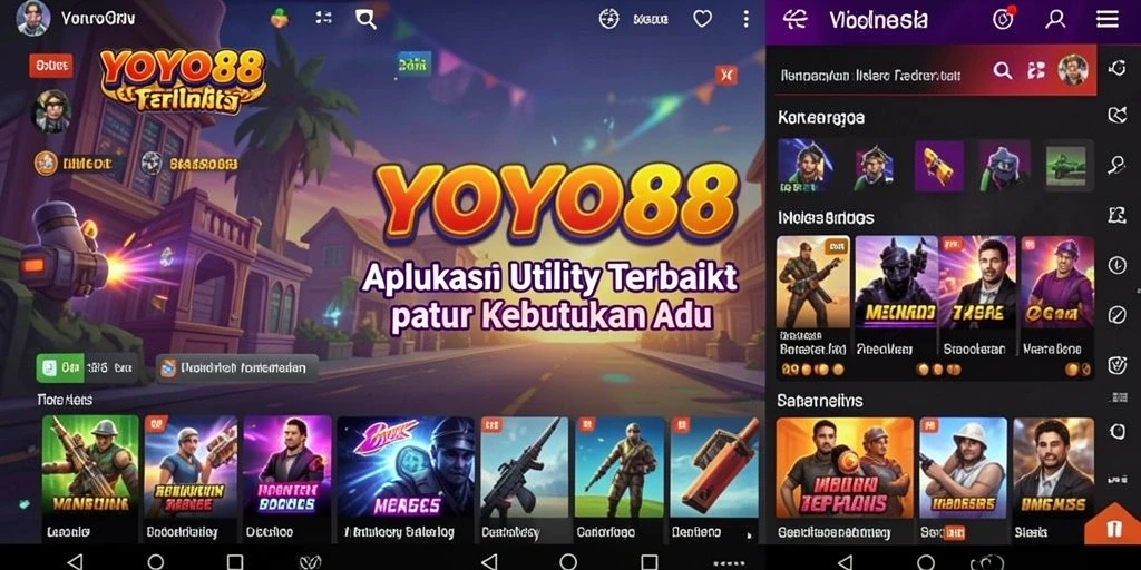 Tampilan antarmuka YOYO88 yang sederhana dan fungsional.